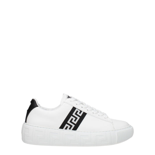 Versace Weiße Leder-Low Tops