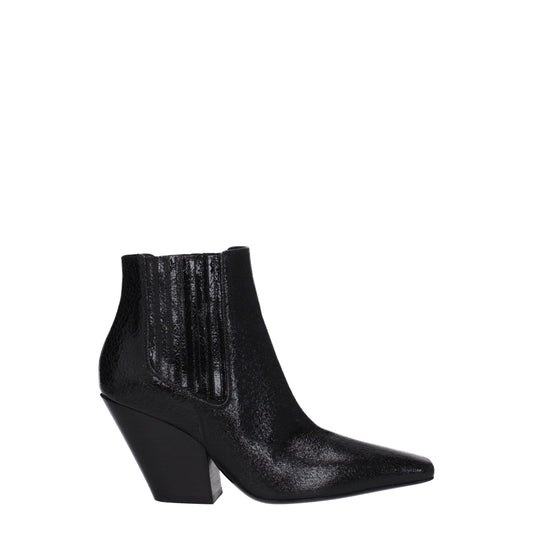 Casadei Schwarze Lederstiefeletten