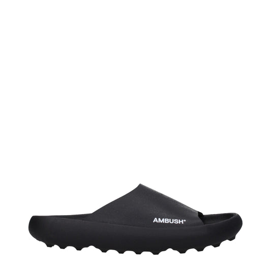 Ambush Schwarz Baumwolle Hausschuhe Sandalen