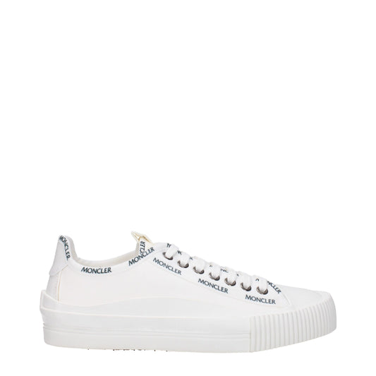 Moncler Weiße Stoff-Low Tops
