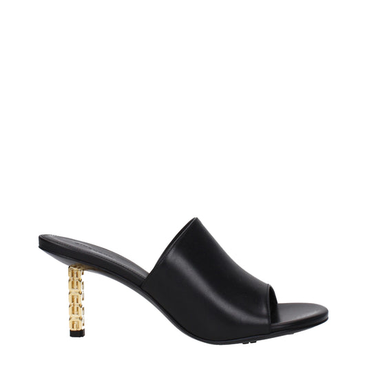 Givenchy Schwarze Leder Stiletto Heels Sandalen