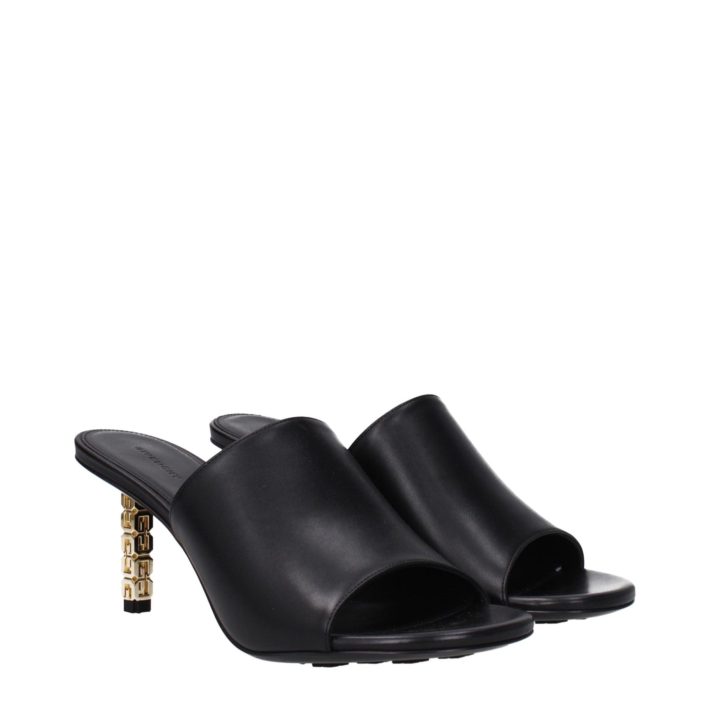 Givenchy Schwarze Leder Stiletto Heels Sandalen