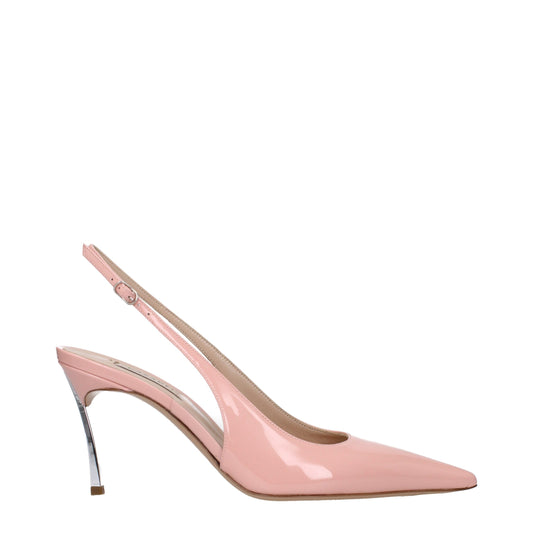 Casadei Rosa Leder Pumps mit hohem Absatz