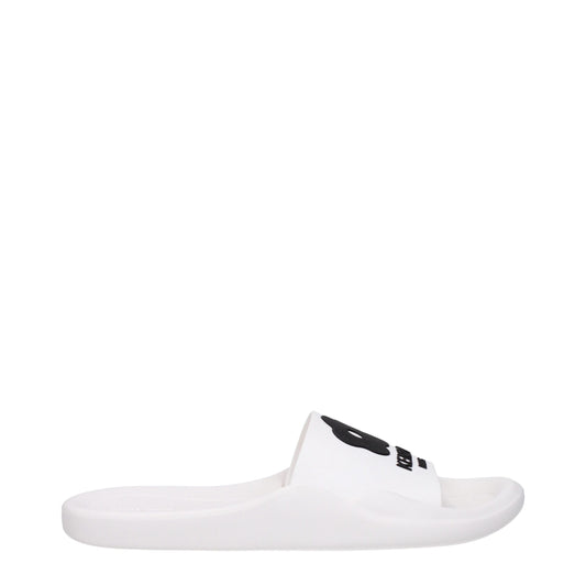Kenzo Weiße Baumwollpantoffeln Sandalen