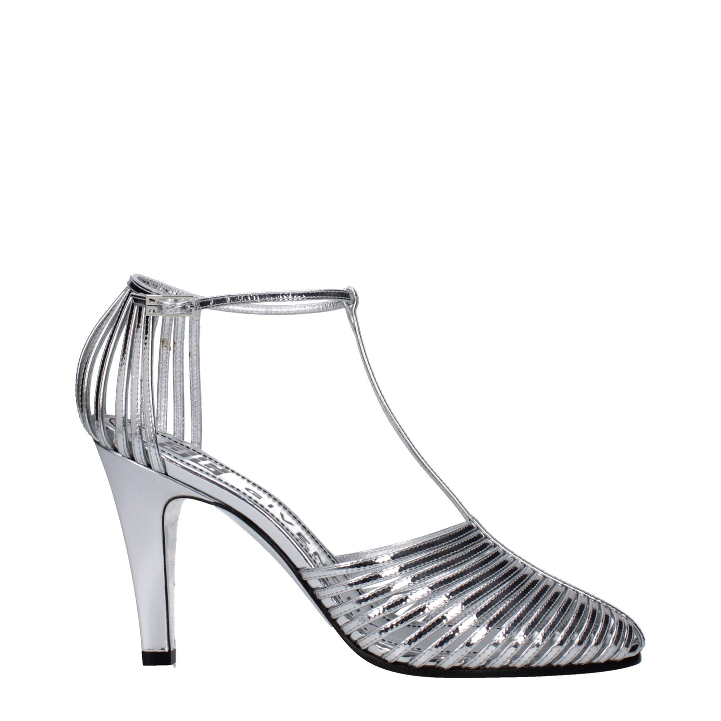 Givenchy Graue Leder Stiletto Heels Sandalen