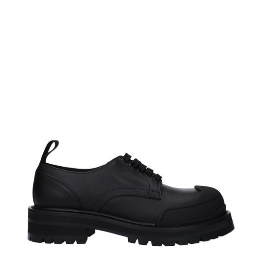 Marni Schwarze Leder Oxfords und Derbies