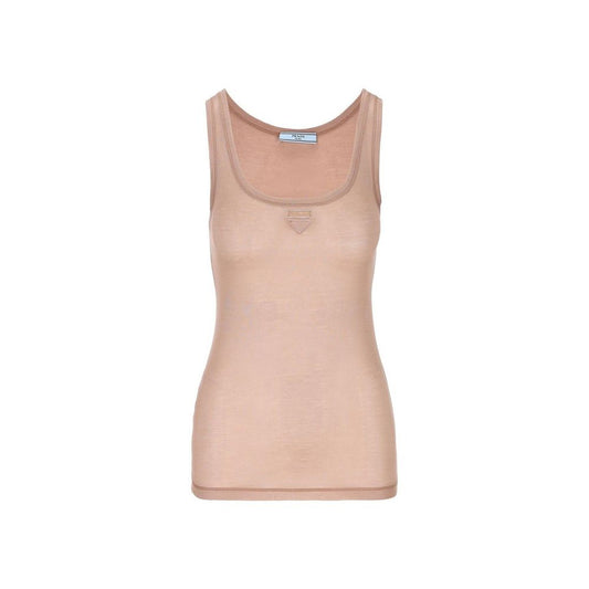 Prada Ärmelloses Logo-Top