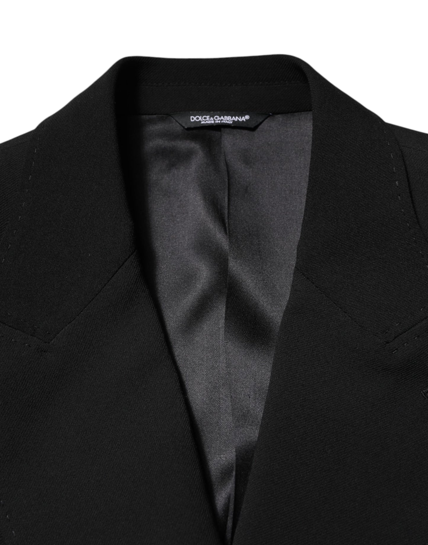 Dolce & Gabbana Schwarzer SICILIA Doppelreihiger Mantel Blazer