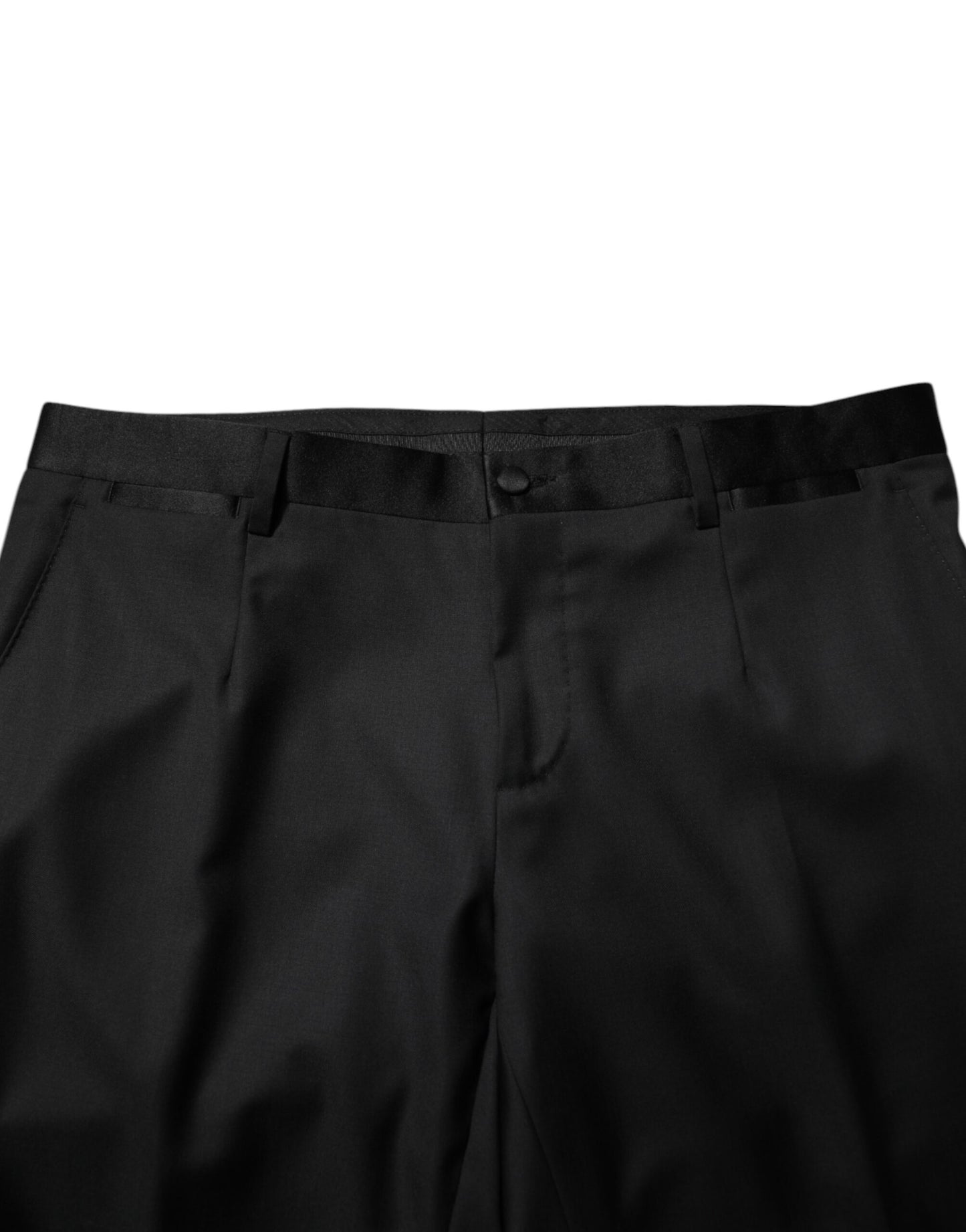 Dolce & Gabbana Schwarzer einreihiger 2-teiliger Anzug aus Wolle für Männer