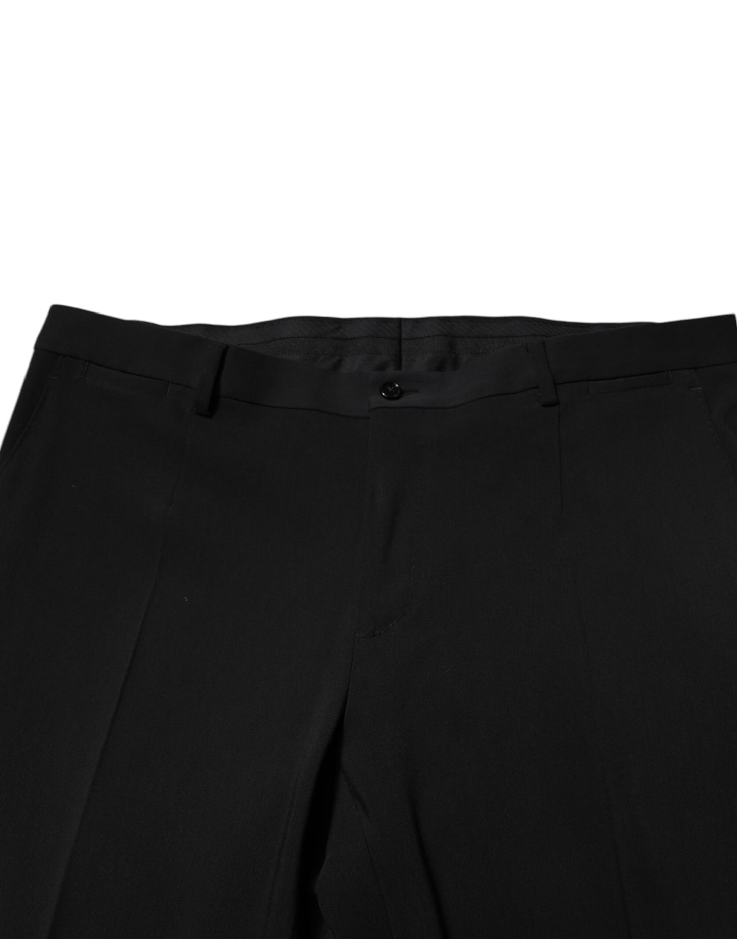 Dolce & Gabbana Schwarzer einreihiger 2-teiliger Anzug aus Baumwolle