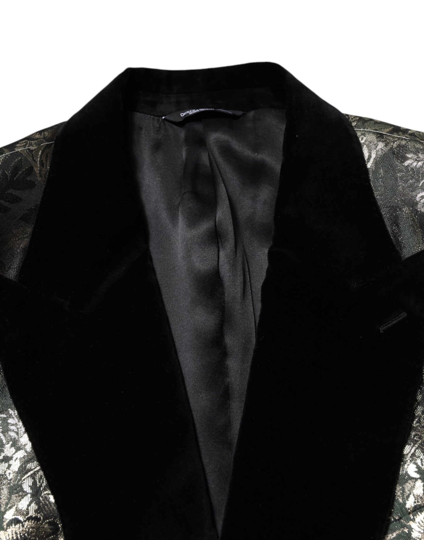 Dolce & Gabbana Metallic Floral Jacquard Seide 2 Stück Anzug