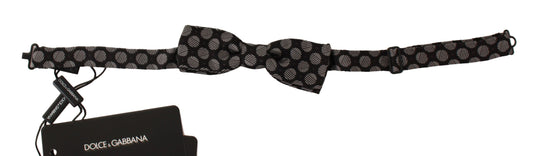 Dolce & Gabbana Braune Seide Polka Dot Jacquard Herren Fliege Papillon