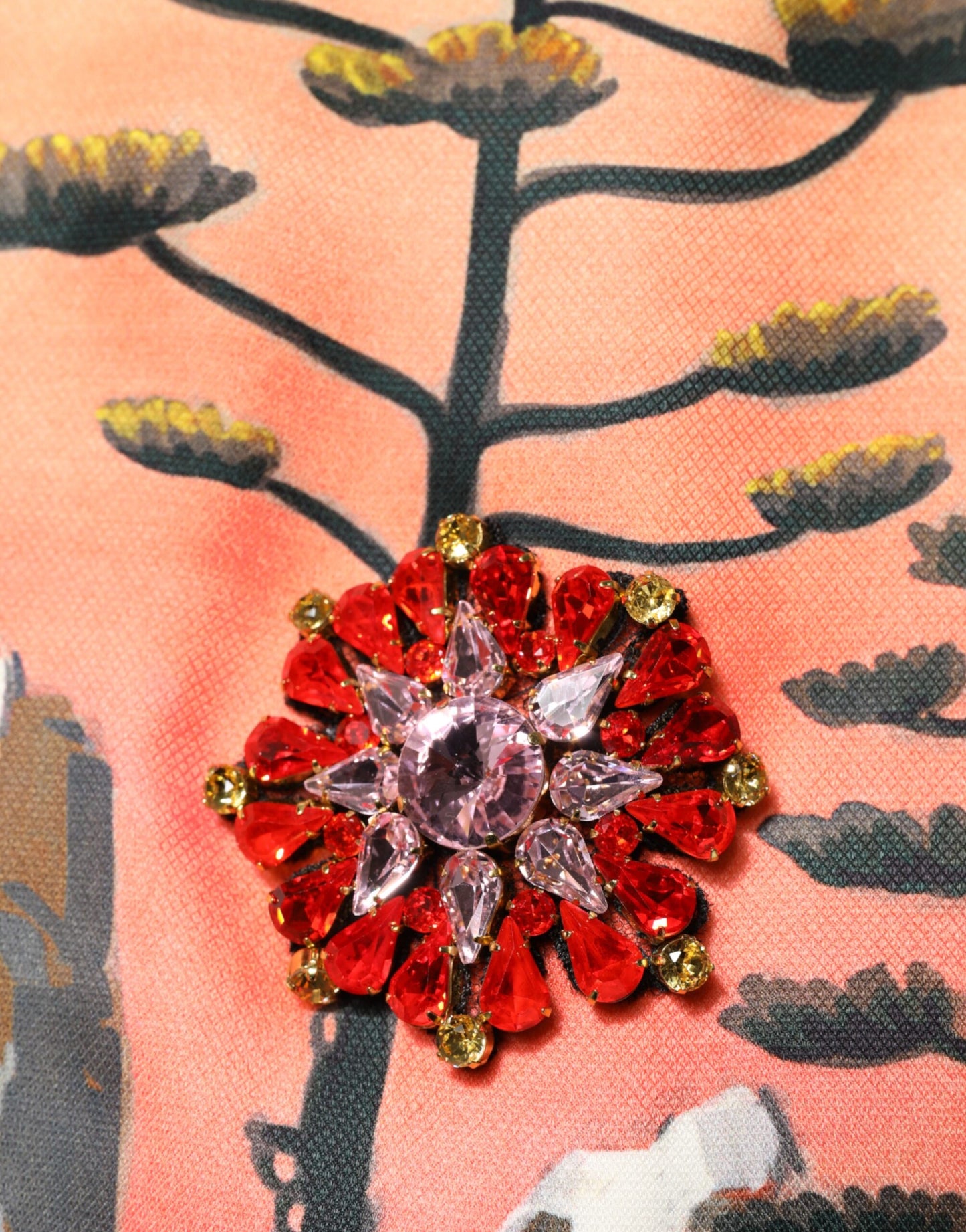 Dolce & Gabbana Multicolor Kristallverziertes A-Linien-Minikleid