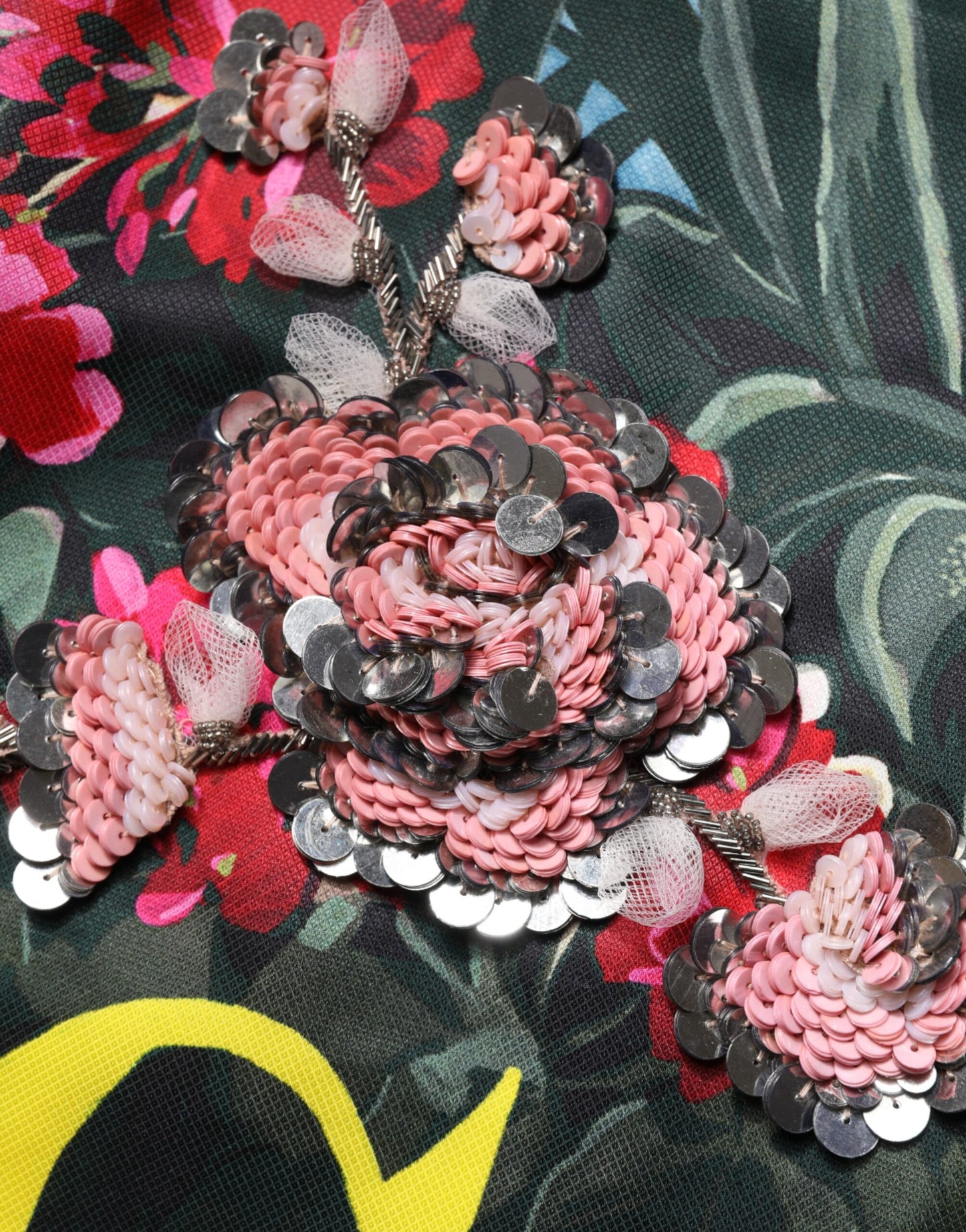 Dolce & Gabbana Multicolor Kristallverziertes A-Linien-Minikleid