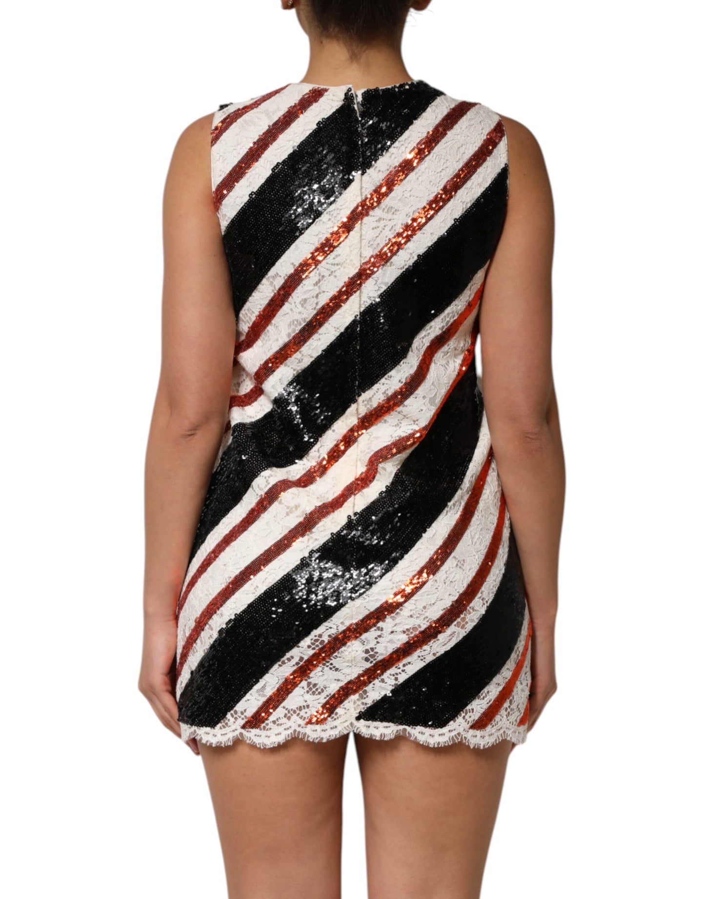 Dolce & Gabbana Multicolor Pailletten verschönertes Etuikleid