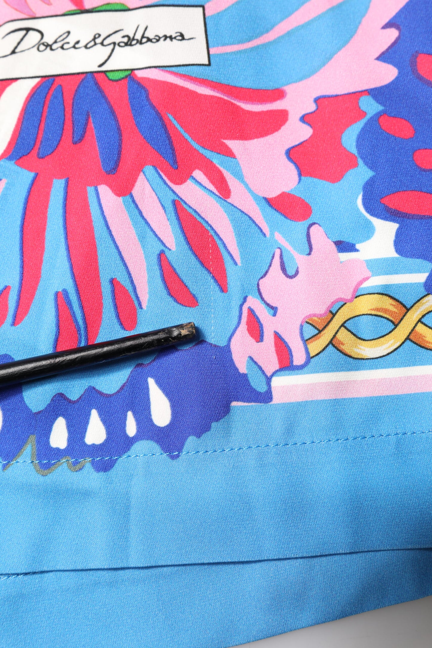 Dolce & Gabbana Mehrfarbig bedruckte Tunika-Bluse mit Blumenmuster