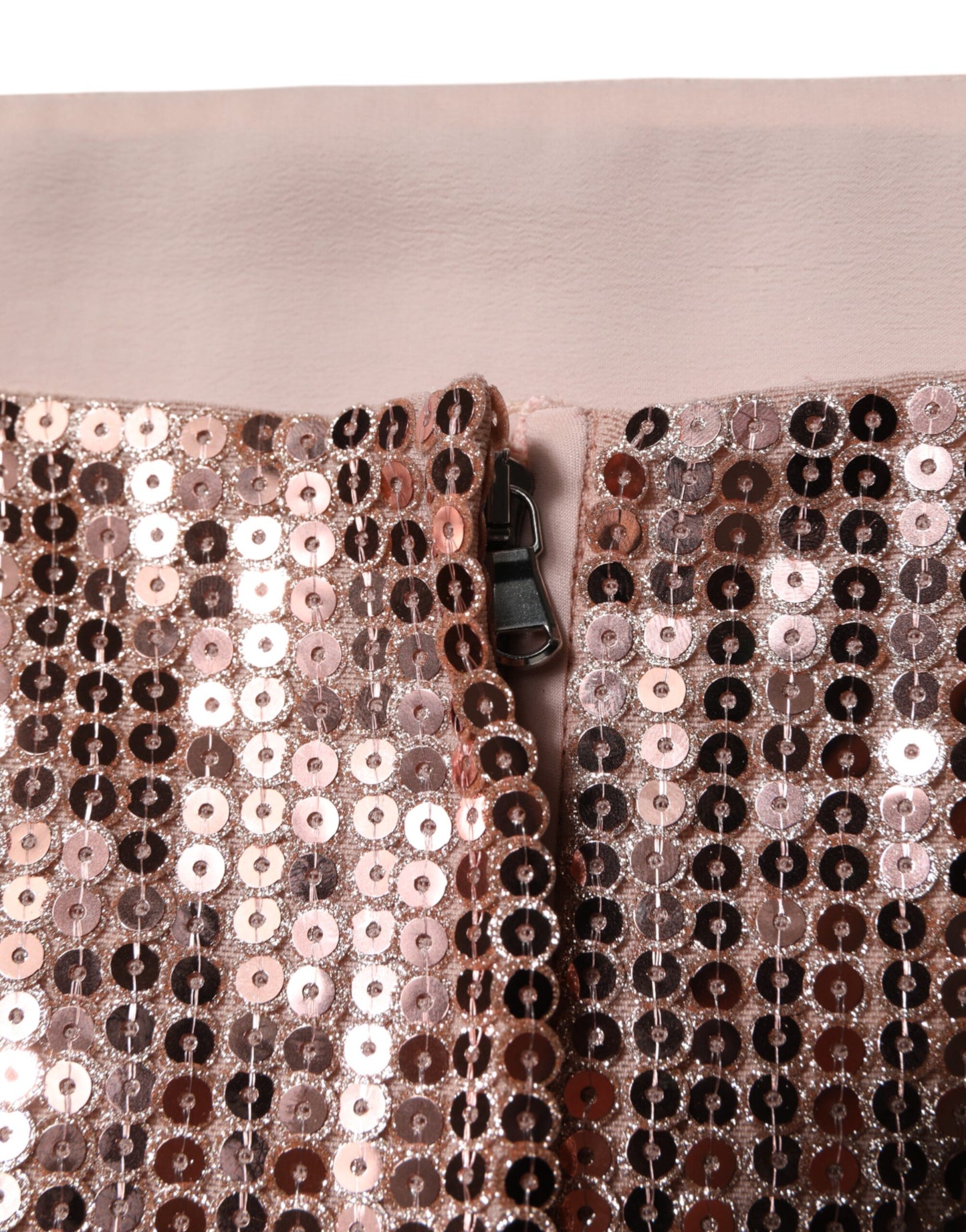 Dolce & Gabbana Pinkes ärmelloses Top aus Nylon mit Pailletten