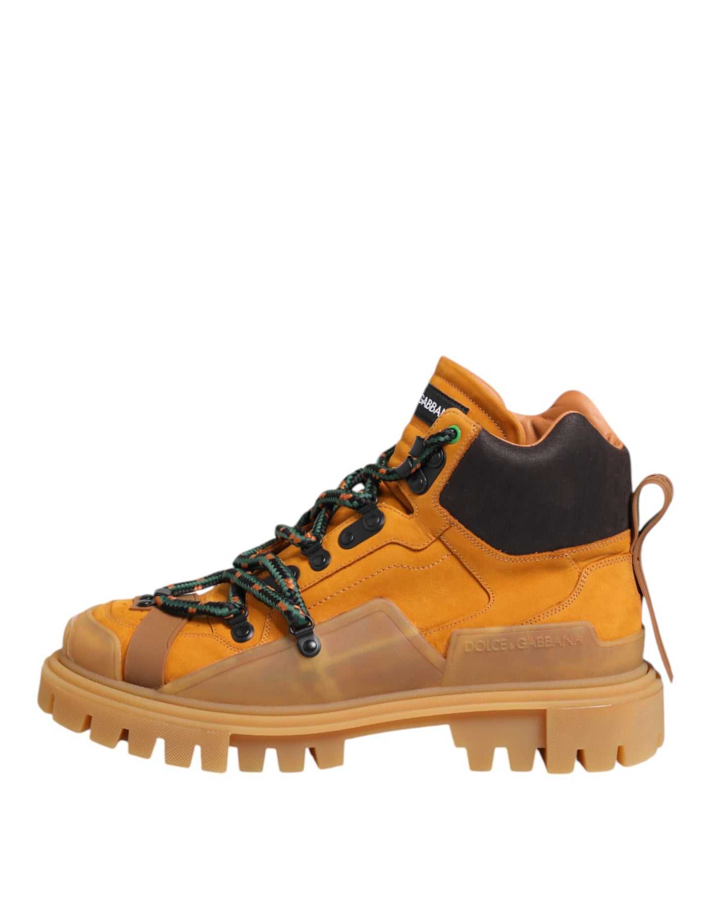 Dolce & Gabbana Orange Schnürstiefel Trekking-Stiefel Schuhe