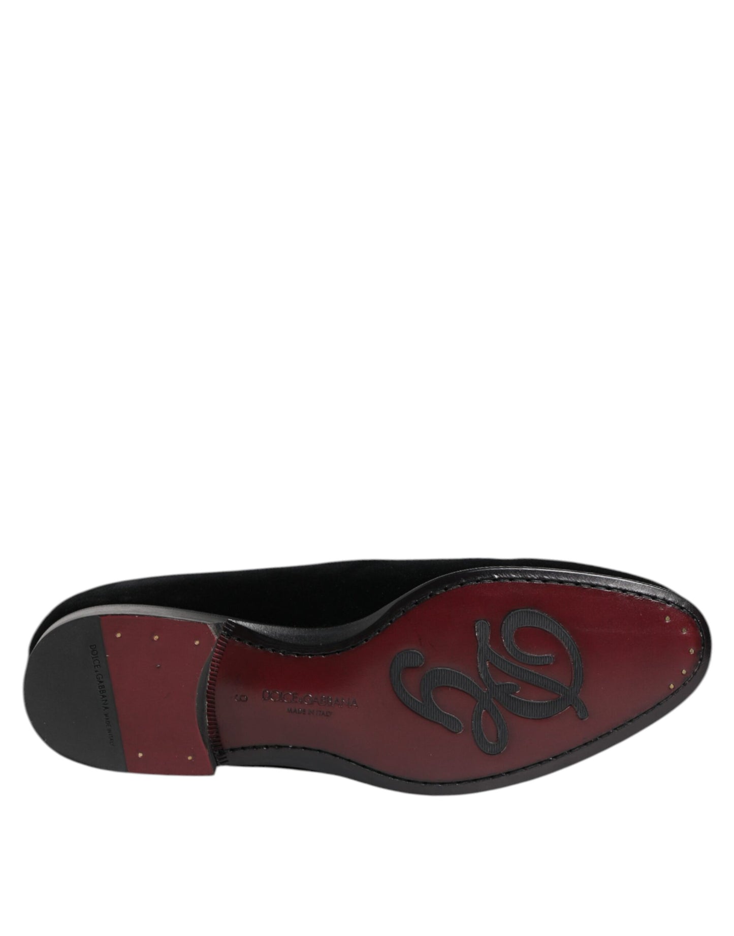 Dolce & Gabbana Schwarzer Samt Loafers Formal Männer Kleid Schuhe