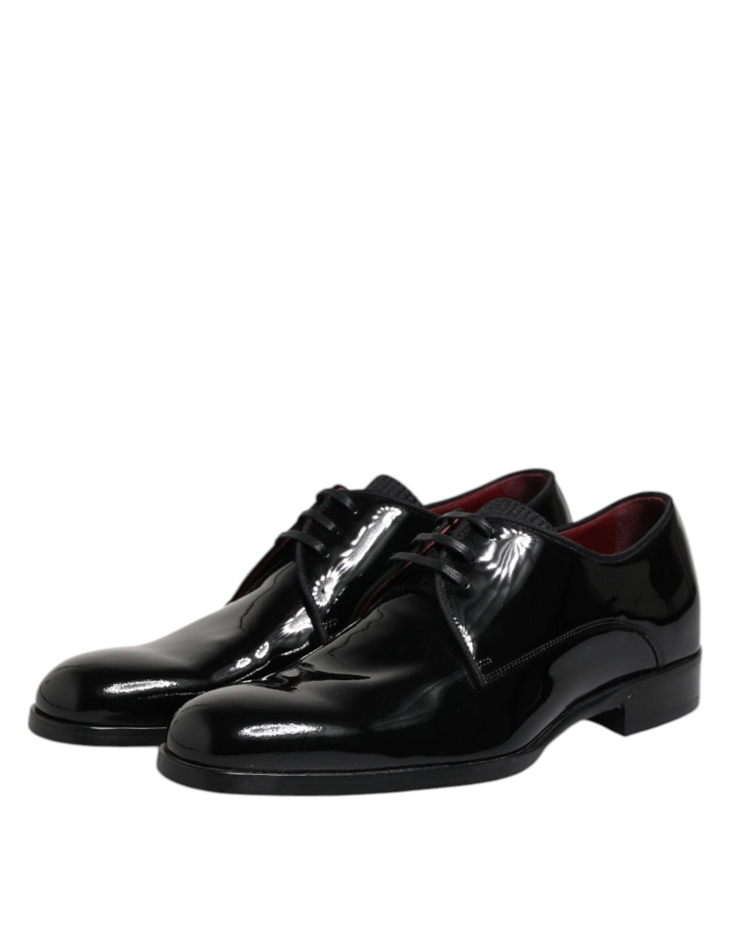 Dolce & Gabbana Schwarze Leder Schnürschuhe Männer Derby Formelle Schuhe