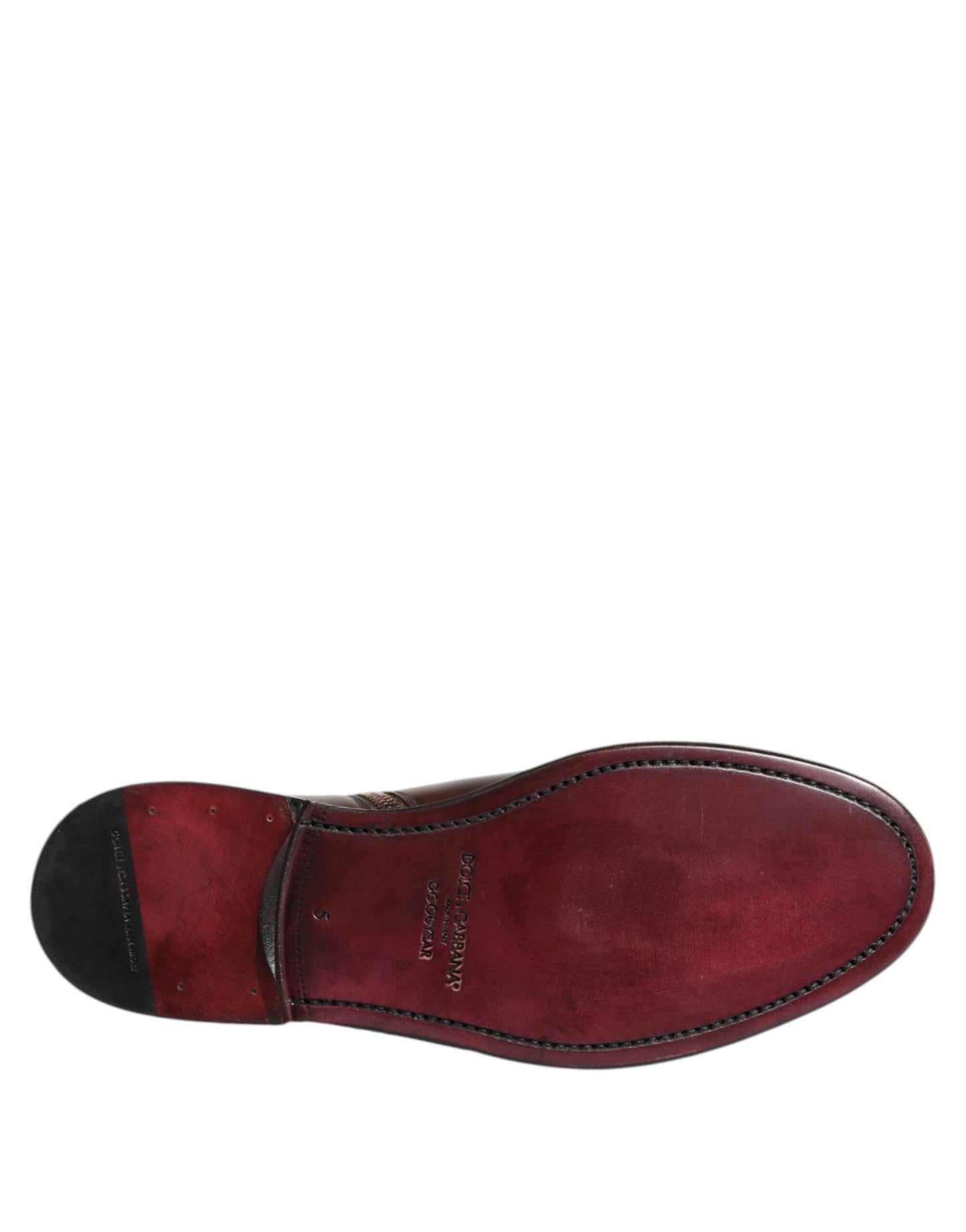 Dolce & Gabbana Braun Chelsea Leder Mid Calf Stiefel Schuhe