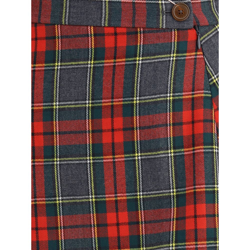 Vivienne Westwood Minirock aus bunter Wollfleece