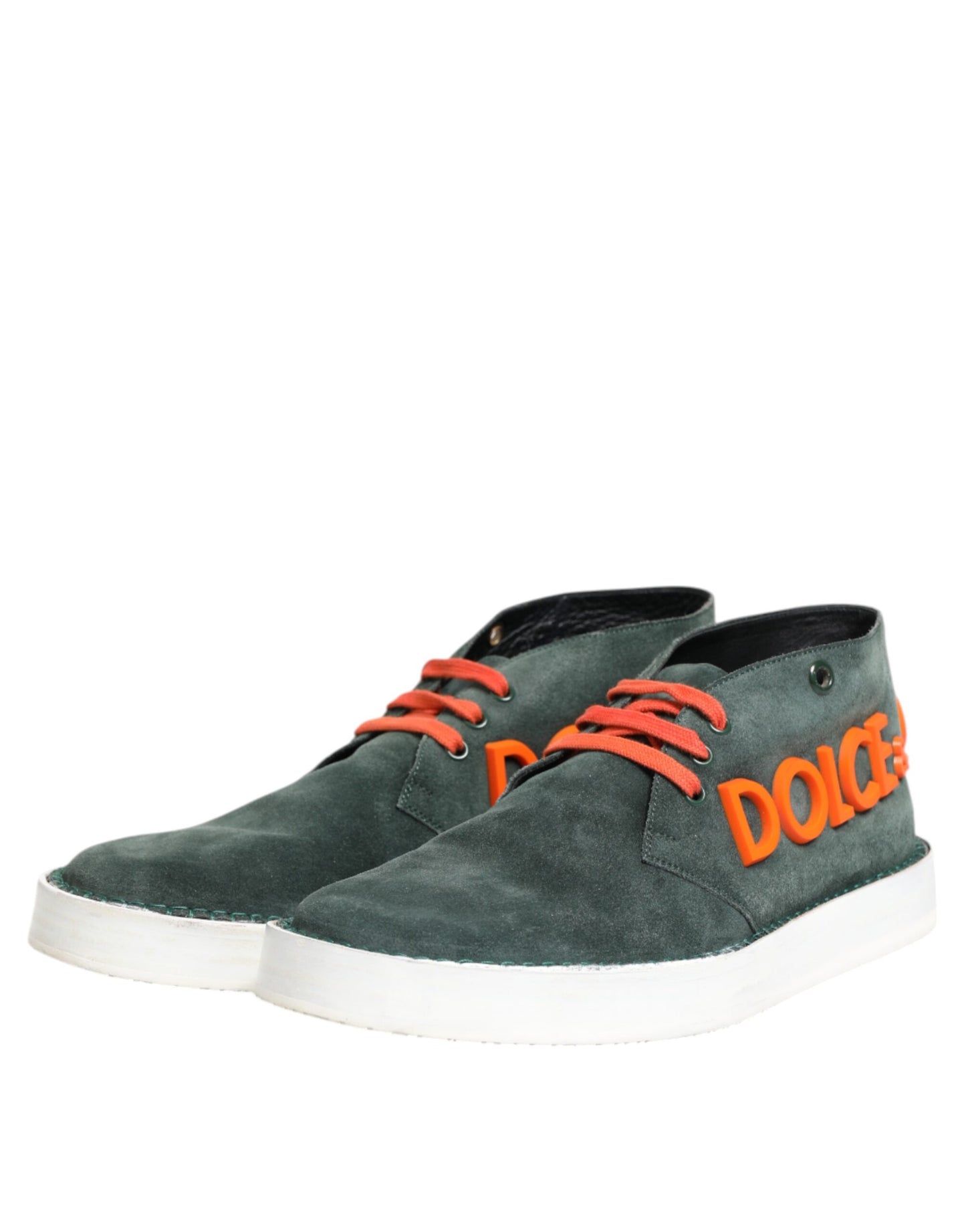 Dolce & Gabbana Grün Derby Logo Casual Männer Turnschuhe Schuhe