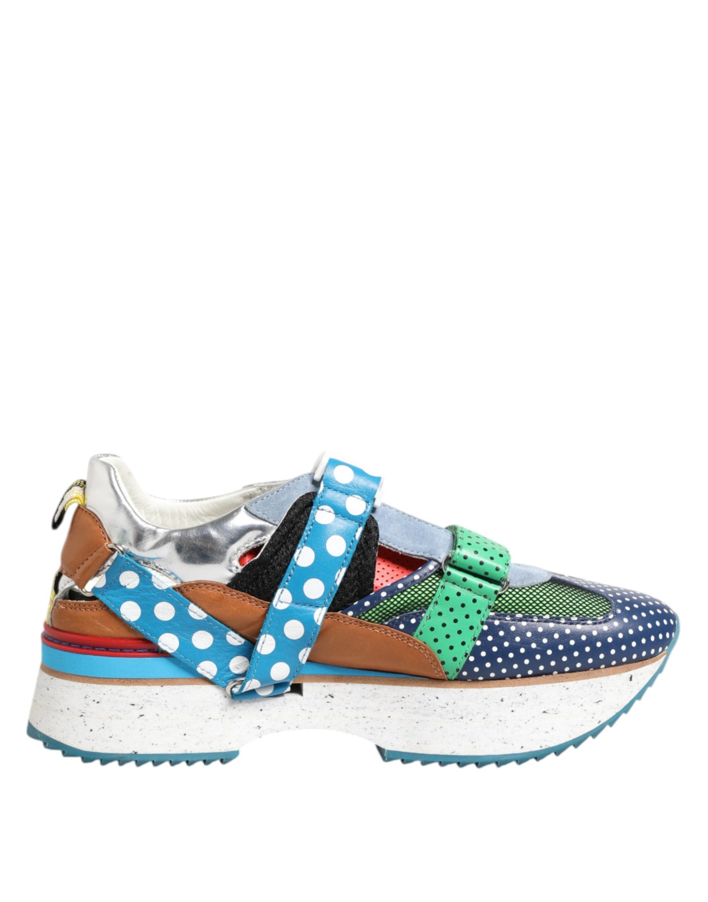 Dolce & Gabbana Multicolor Leder Low Top Sneakers Schuhe