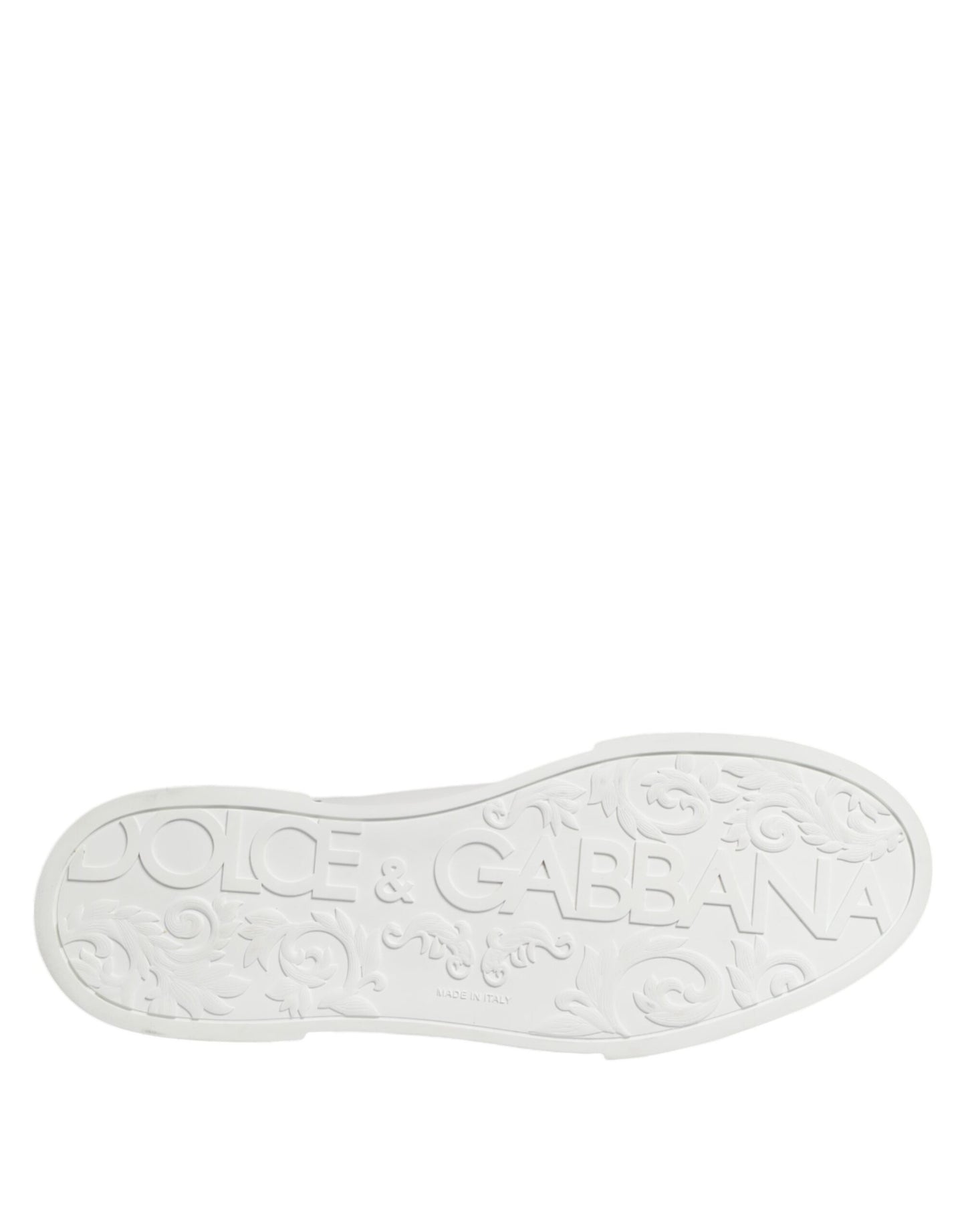 Dolce & Gabbana Weiß Blau Crown Niedrige Top Turnschuhe Schuhe