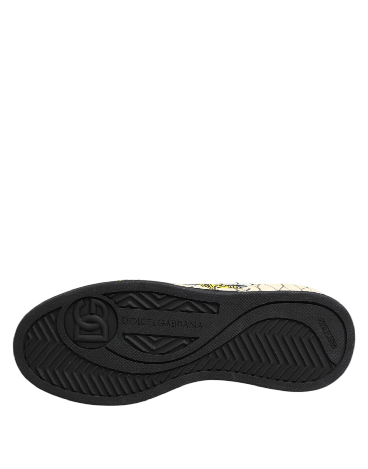 Dolce & Gabbana Weiß Logo Print Low Top Männer Turnschuhe Schuhe