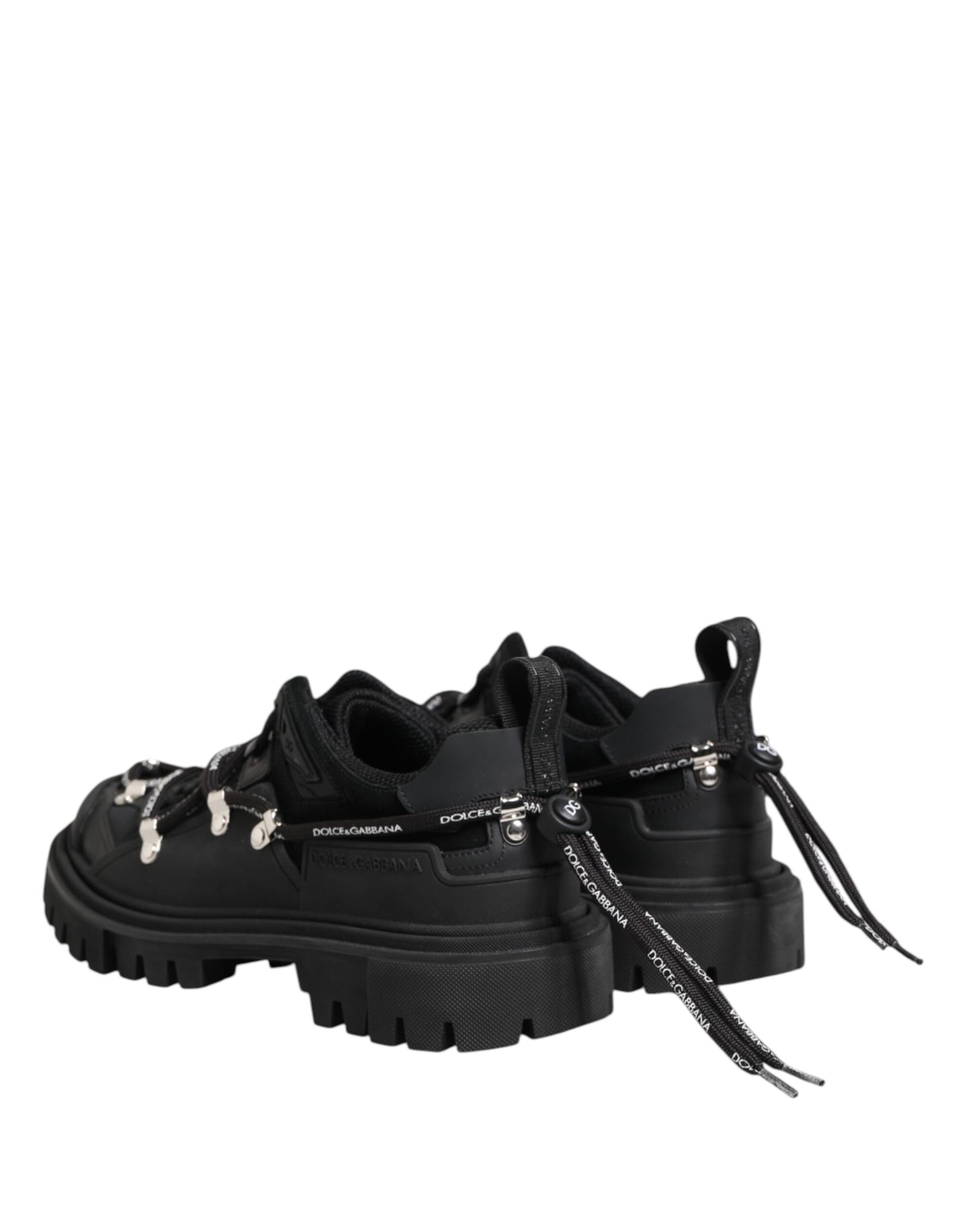 Dolce & Gabbana Schwarze Low Top Lace Up Trekking Sneakers Schuhe