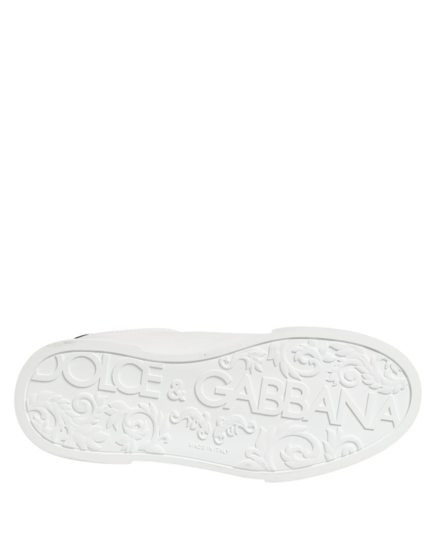 Dolce & Gabbana Weiß Crown Patch Portofino Männer Turnschuhe Schuhe