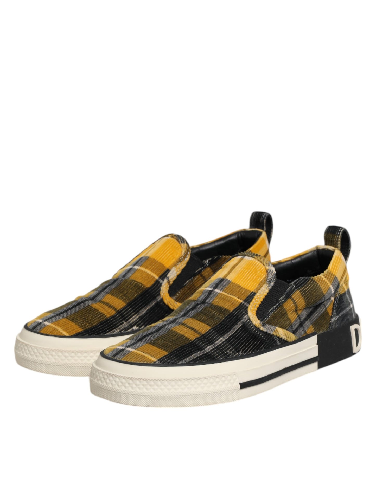 Dolce & Gabbana Multicolor Portofino Tartan Check Sneakers Schuhe