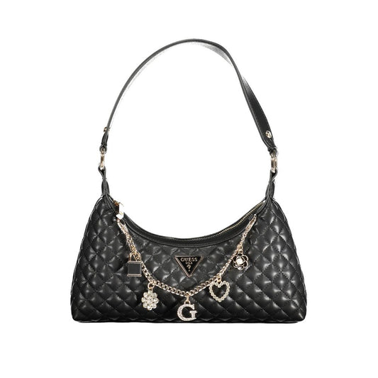 Guess Jeans Schwarz Polyethylen Frauen Handtasche