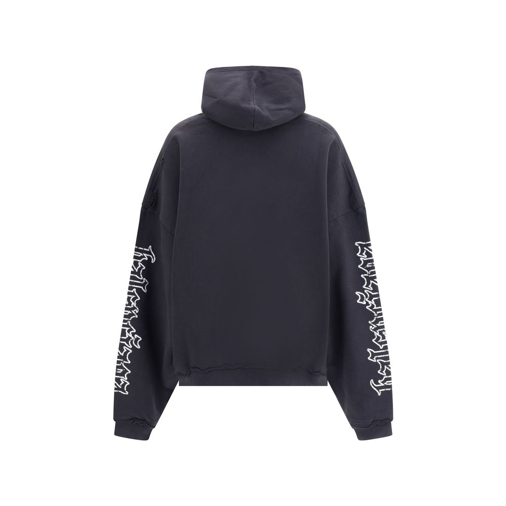 Balenciaga Hoodie mit schwarzem Schriftmotiv
