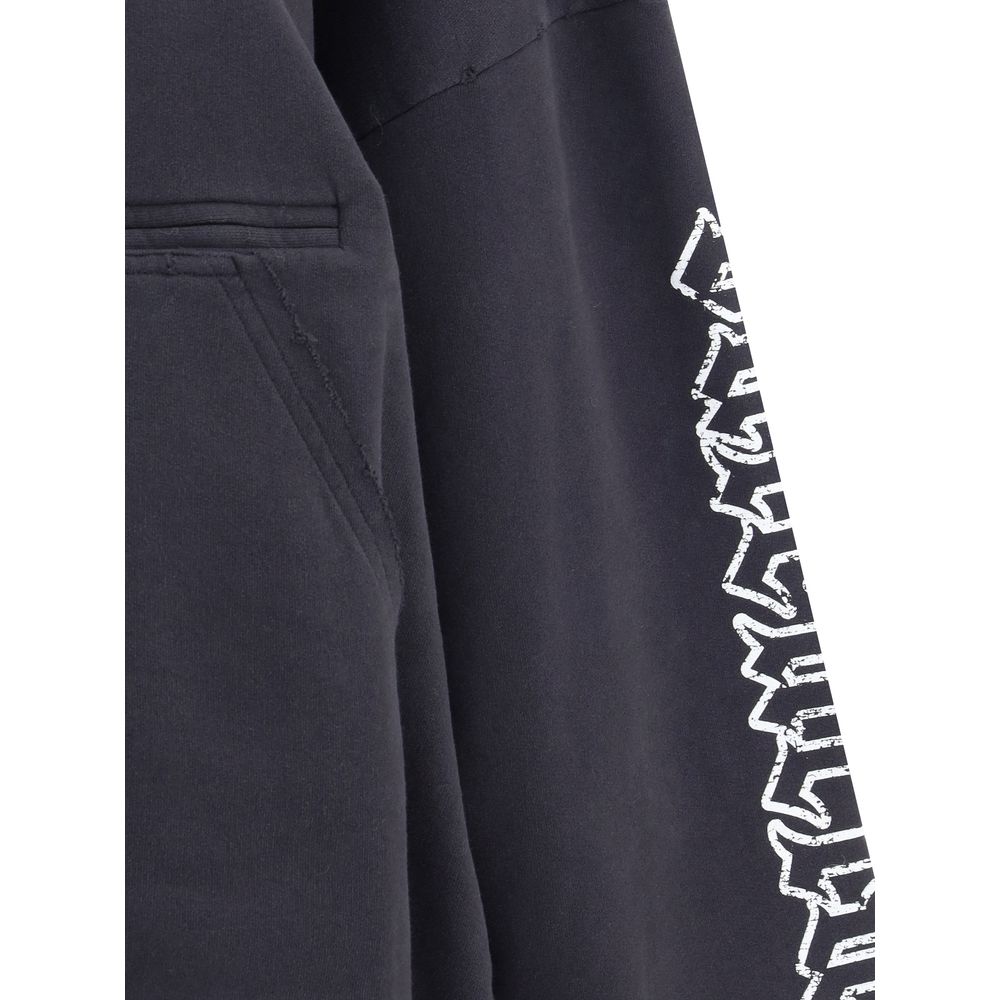 Balenciaga Hoodie mit schwarzem Schriftmotiv