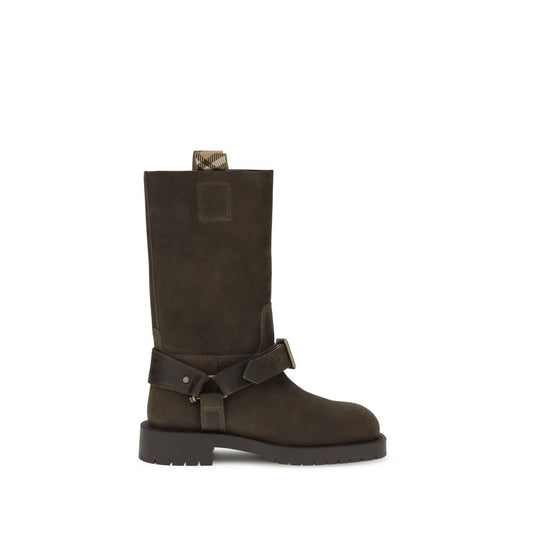 Burberry Wildleder-Stiefeletten mit Sattel