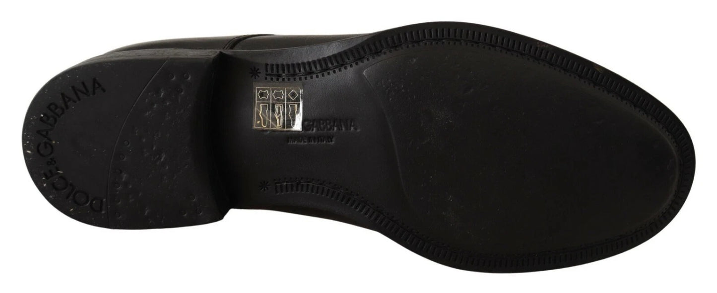 Dolce & Gabbana Schwarze Schnürschuhe aus Leder für Männer Formelle Derby-Schuhe