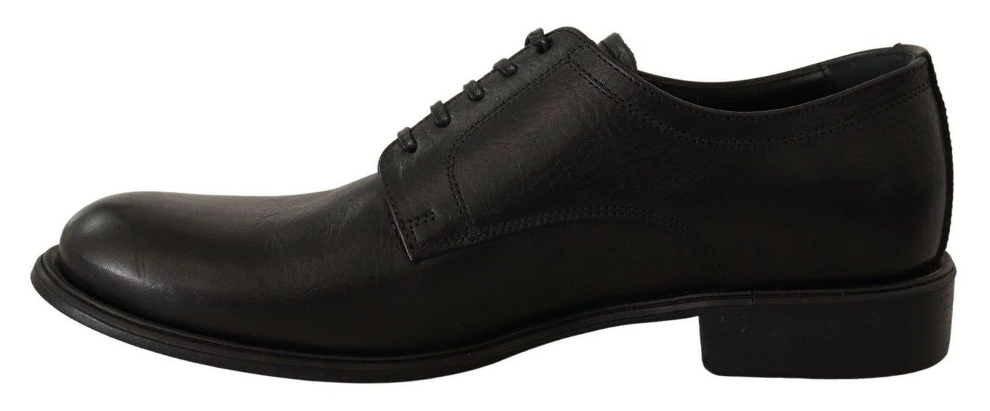 Dolce & Gabbana Schwarze Schnürschuhe aus Leder für Männer Formelle Derby-Schuhe
