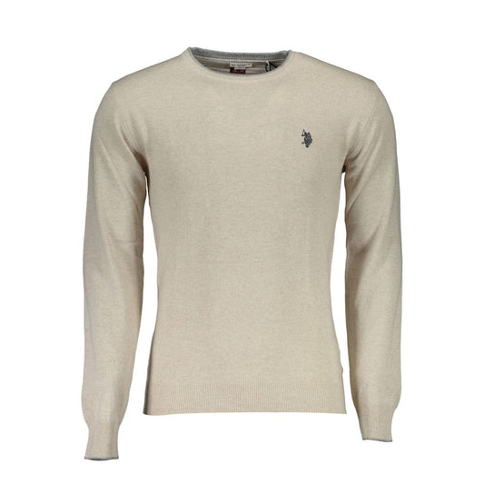 U.S. POLO ASSN. Beigefarbener Pullover aus Wolle