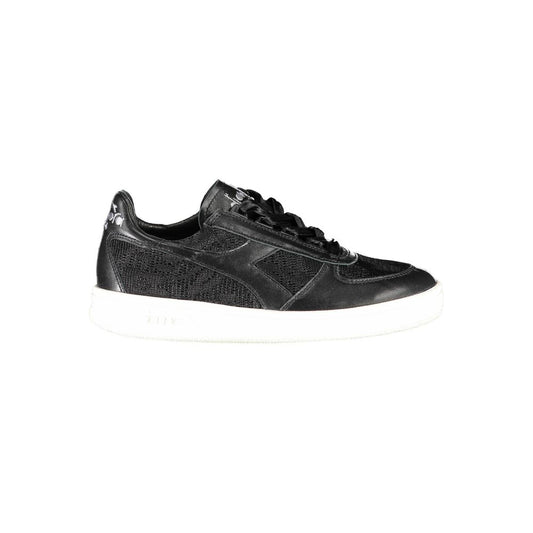 Diadora Schwarzer Stoffsneaker