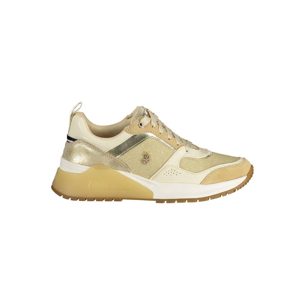 U.S. POLO ASSN. Goldener Polyester-Sneaker