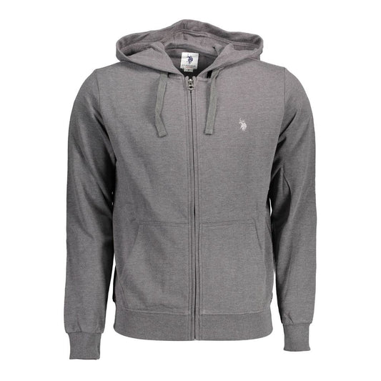 U.S. POLO ASSN. Grauer Baumwollpullover für Männer
