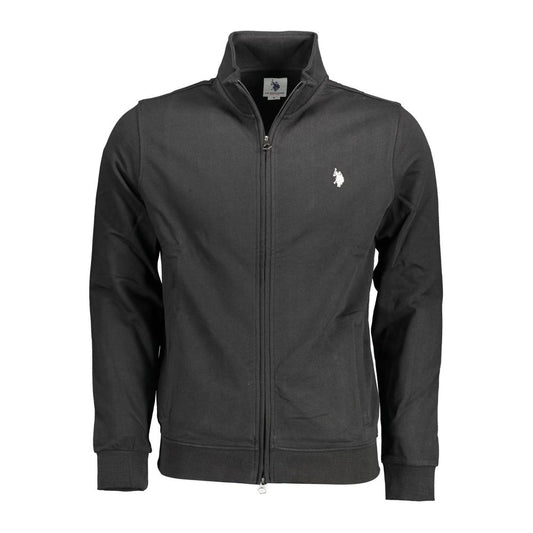 U.S. POLO ASSN. Schwarzer Baumwollpullover für Männer