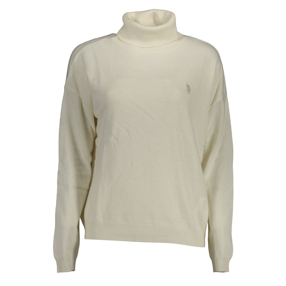U.S. POLO ASSN. Weißer Wollpullover