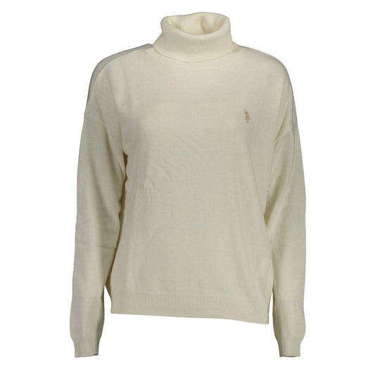 U.S. POLO ASSN. Weißer Wollpullover