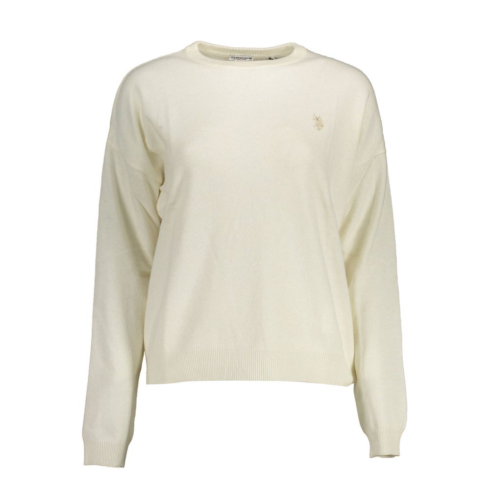 U.S. POLO ASSN. Weißer Wollpullover