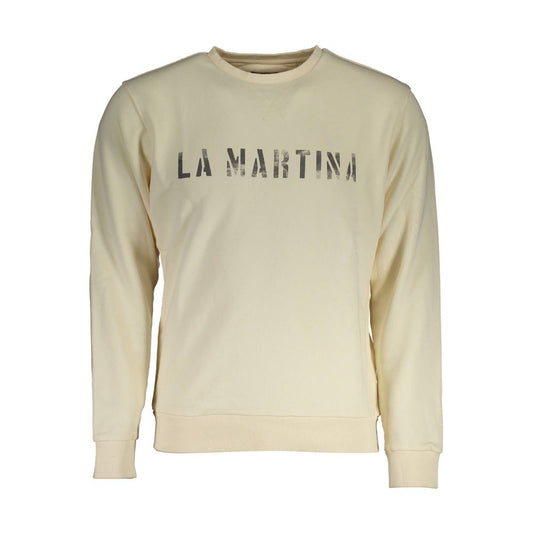 La Martina Weißer Baumwollpullover für Männer