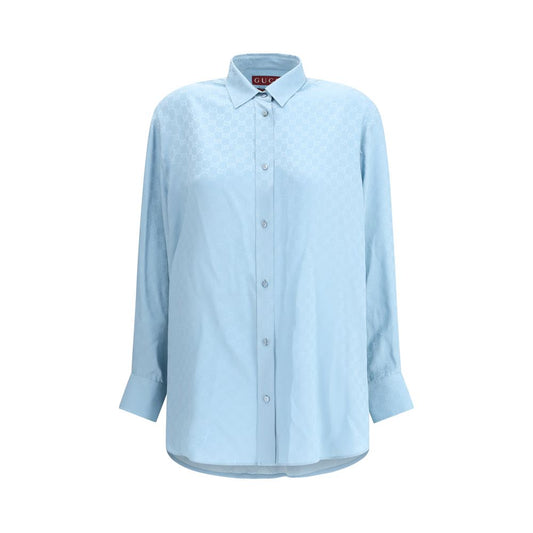 Gucci GG Supreme Druck Seide Shirt