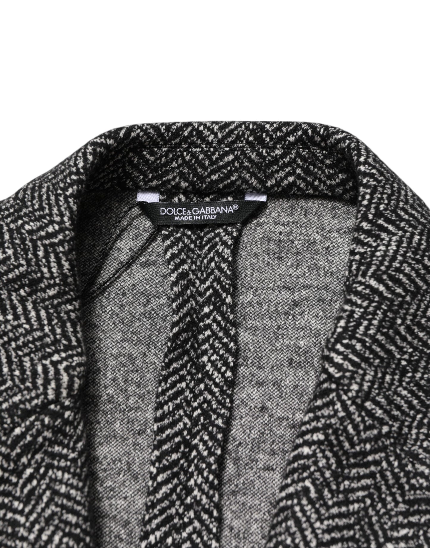 Dolce & Gabbana Schwarz Weiß Zweireiher Männer Anzug Blazer